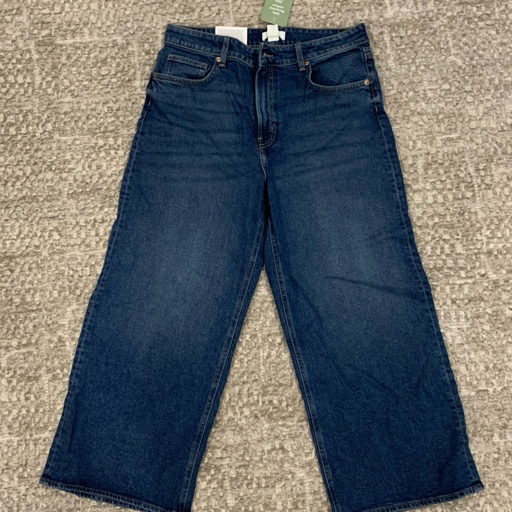 H&M Dark Blue Relaxed Fit Jeans
